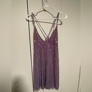 Free People Gold Rush Sequin Mini Dress